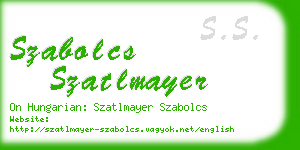szabolcs szatlmayer business card